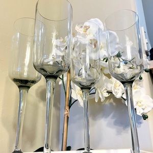 Vintage Grey Wine Glasses